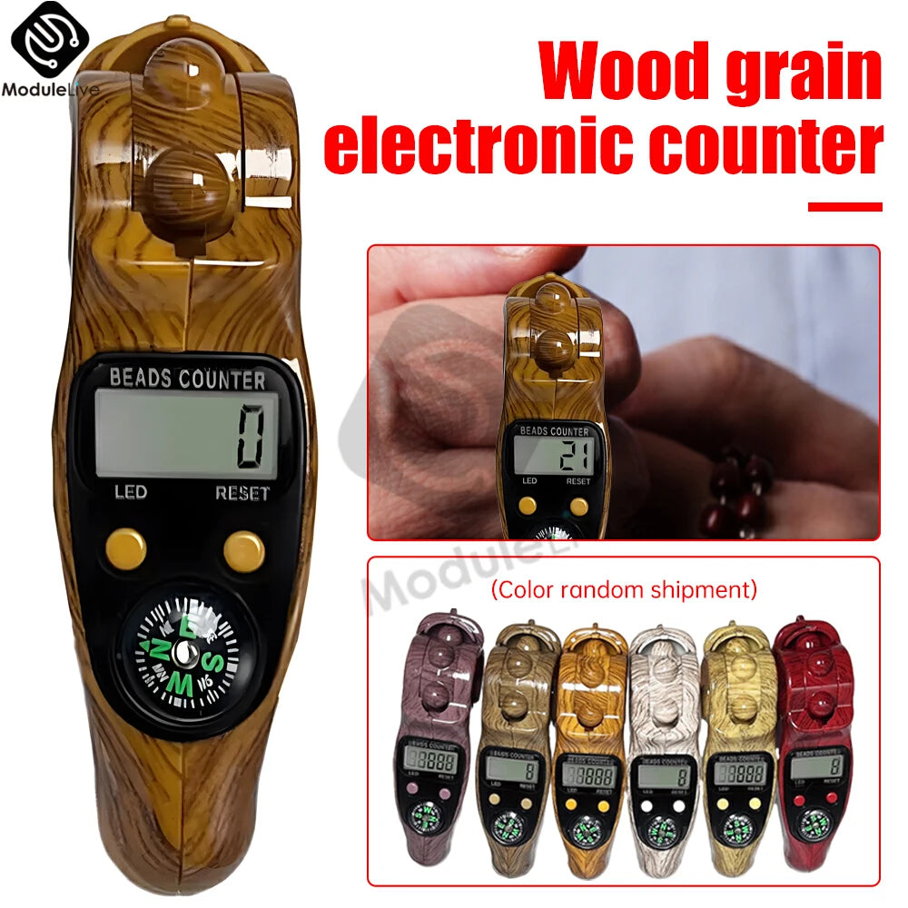 "SPECIAL RAMADAN" Portable digital bead counter with LCD screen, electronic rosary for Muslim prayer. Hand Counter Portable Digital Beads Counter Lcd Digital Electronic Rosary Beads Tally Toy Tassel