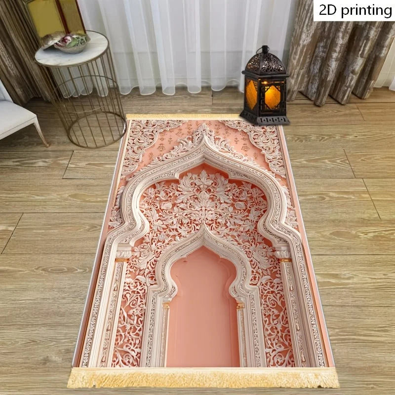 "SPECIAL RAMADAN" VIKAMA Muslim Prayer Rug, Foldable Islamic Prayer Mat; VIKAMA Muslim Prayer Rug, Islamic Prayer Mat for Indoor and Outdoor Use, Foldable Prayer Mat for Living Room, Bedroom, and Home Decoration