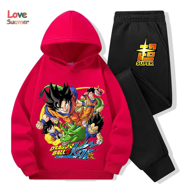 "VETEMENTS" Sweat à capuche pantalon 2pcs 3-14 ans enfants, survêtement DragonBall garçons filles