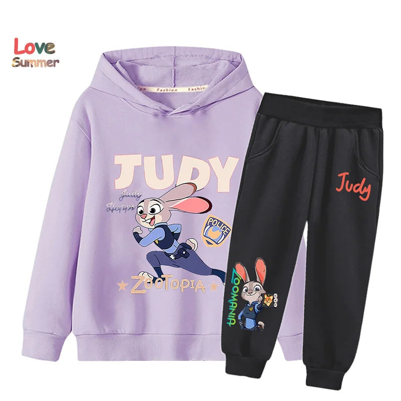 "VETEMENTS" Zootopia 2 sweat à capuche + pantalon, 2 pièces, vêtements enfants  imprimés