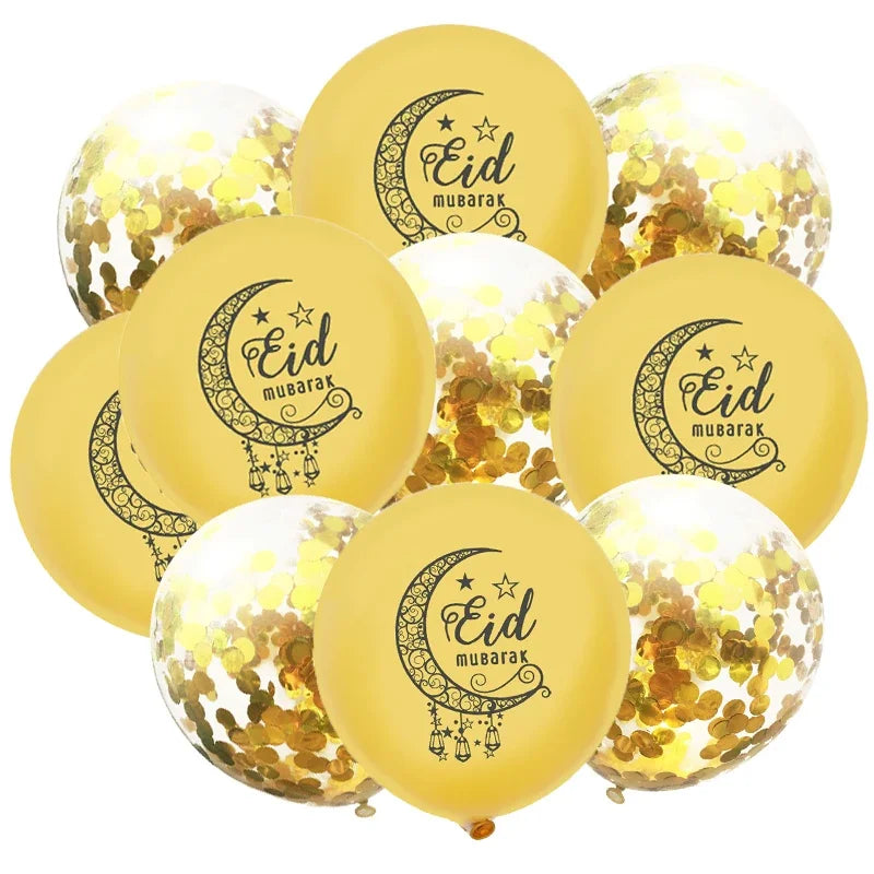 "SPECIAL RAMADAN" 10 pièces Eid Mubarak ballon en Latex Ramadan Kareem décoration Air Globos Ramadan Mubarak musulman islamique Festival fête fournitures 2024