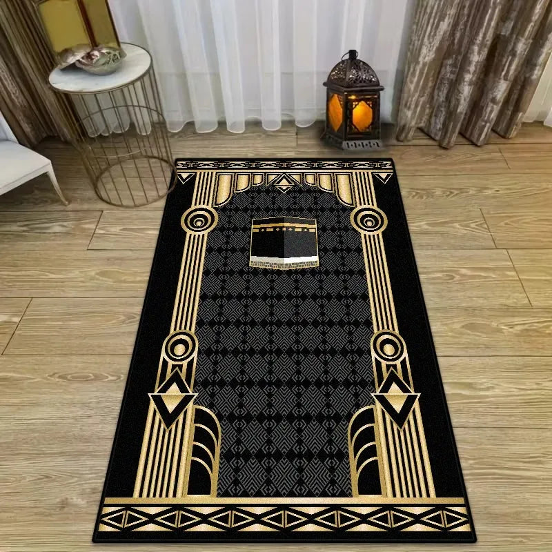 "SPECIAL RAMADAN" Luxury Islamic prayer mat for Ramadan, ideal for the prayer room, soft and comfortable; Islamic Ramadan Luxury Prayer Mat for Prayer Room, Muslim Festival Soft Indoor Mats, Children's Easy Care