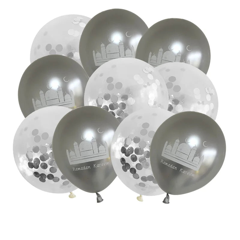 "SPECIAL RAMADAN" 10 pièces Eid Mubarak ballons en Latex ballons Ramadan Kareem décoration Ramadan Mubarak musulman islamique Festival fête bricolage décorations