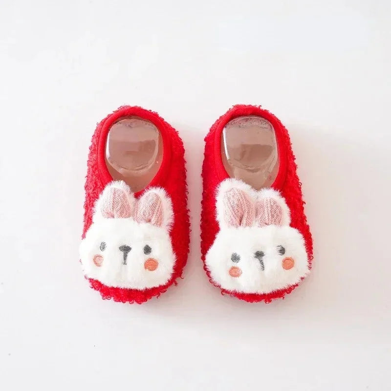 "CHAUSSURE" Pantoufles pour bébé en peluches, souples et antidérapantes, unisex