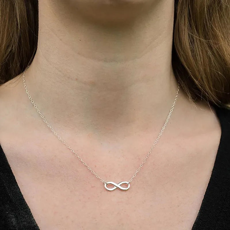"JEWELRY" Bohemian choker necklace with infinity pendant for women; Boho Charm Infinity Pendant Choker Necklace for Women, Stainless Steel, Couple Wedding Jewelry, Necklaces for Women, Best Friend Gift