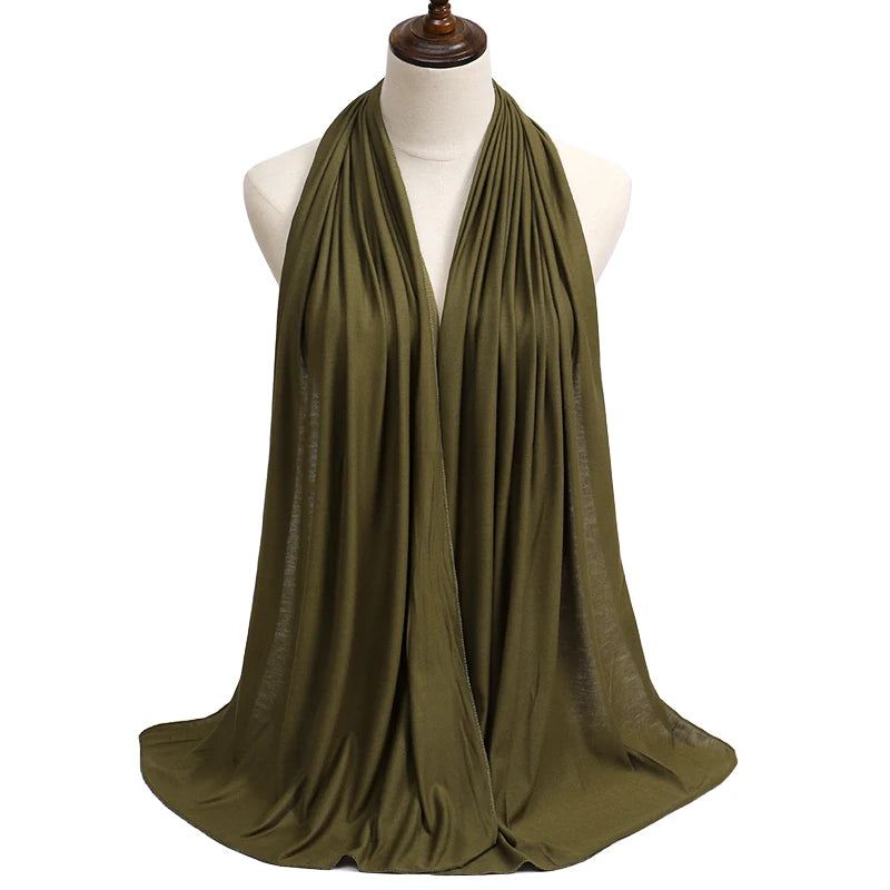 "SPECIAL RAMADAN" Long African hijab in high-quality modal cotton jersey, solid color, ideal for Ramadan; New Jersey Women's Muslim Ramadan Fashion Modal Cotton Jersey Hijab Women's High Quality Solid Color Soft H