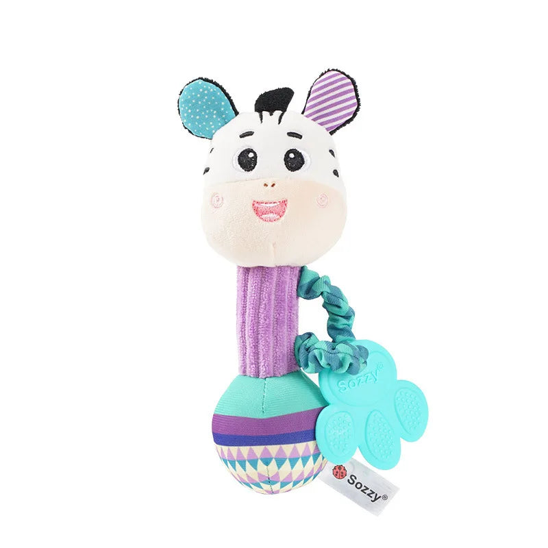 "JOUET" Hochet pour bébé, jouet de dentition en peluche pour bébés de 0 à 12 mois