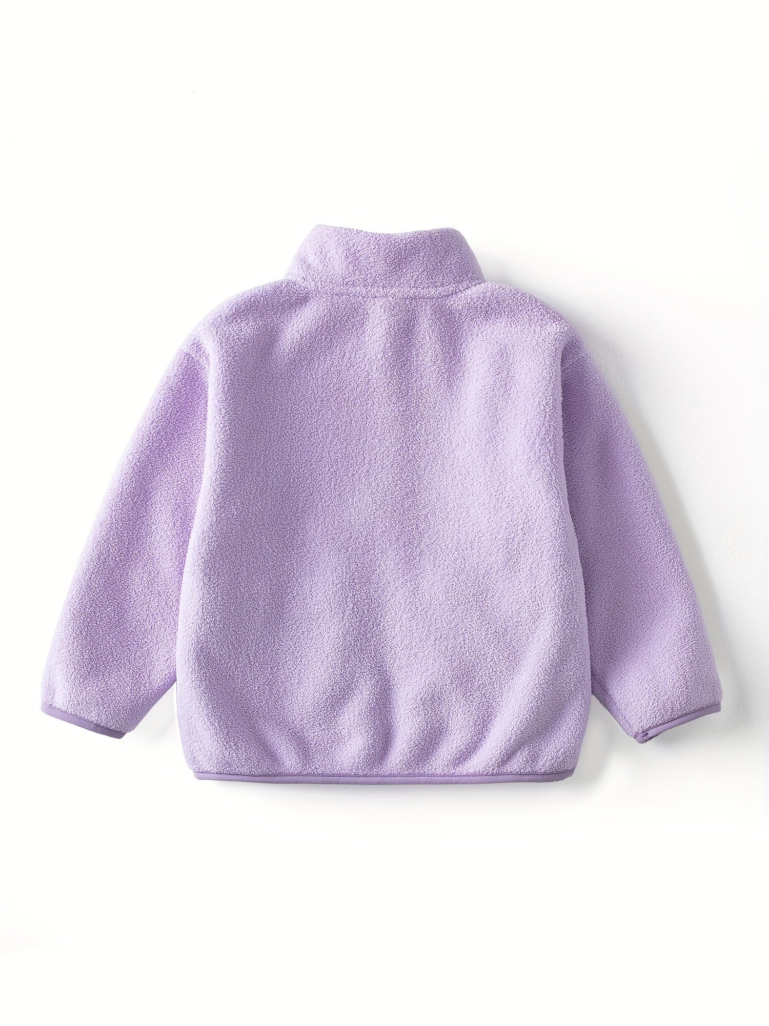 Cozy Kids' Polar Fleece Jacket - Soft, Warm, and Casual Stand Collar Design for Girls and Boys - Perfect for Fall and Winter Outdoor Play
