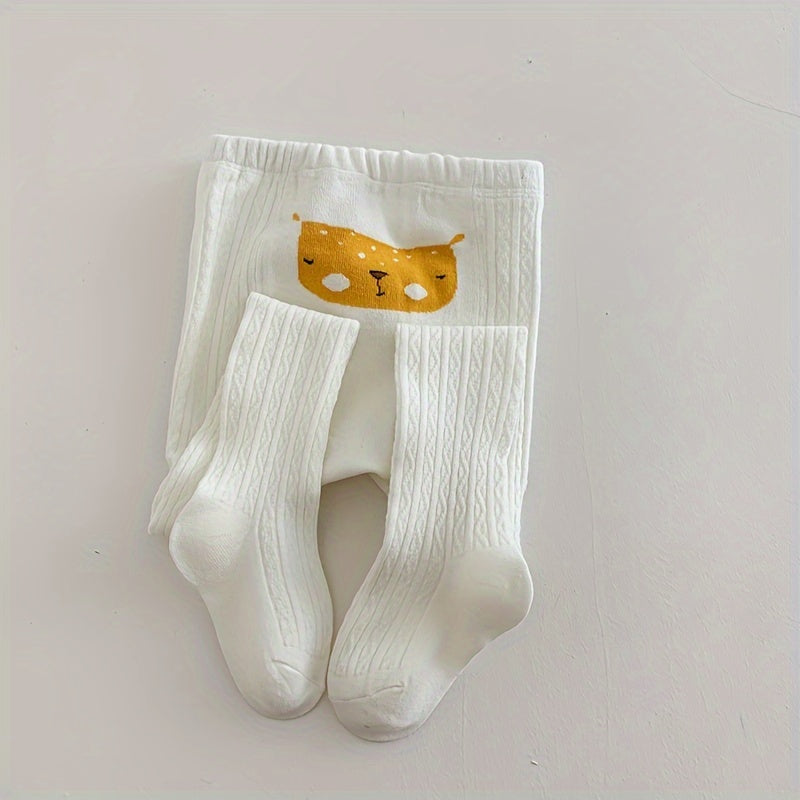 1 Pair Kids Cartoon Leggings - Breathable, Comfy, Cute Pantyhose Tights for Boys and Girls, Soft, Stretchy, and Fun Children's Leggings