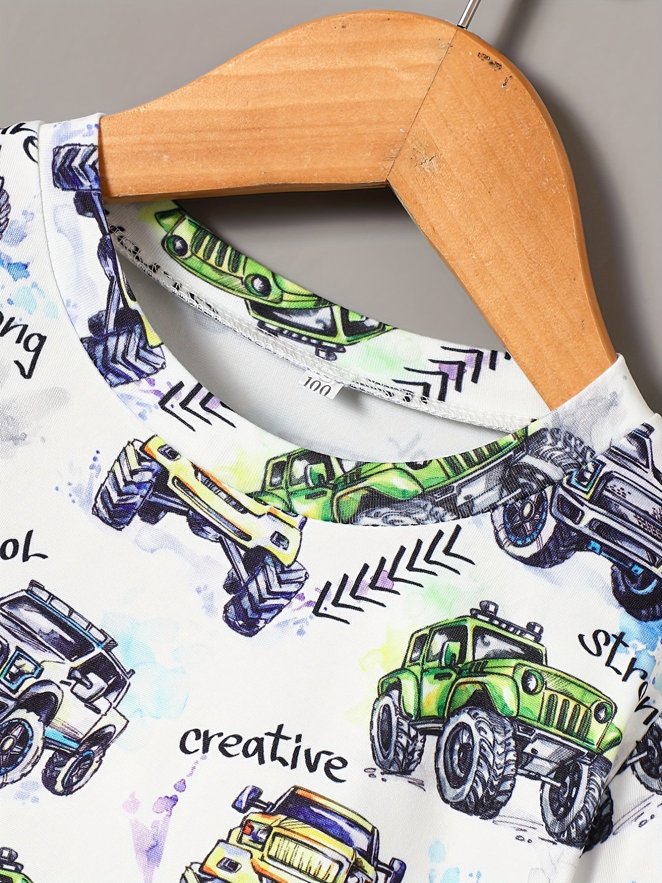 Toddler Boys Cartoon Graphic Tee - Allover Print, Casual Round Neck, Comfortable Summer Top for Kids