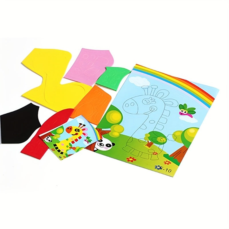 5pcs Kids Craft Gift: DIY 3D EVA Foam Sticker Puzzle for Early Learning & Educational Fun! Easter Gift Christmas, Halloween Gift